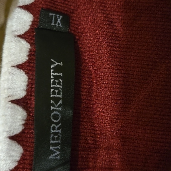 NWT MEROKEETY Women's Oversized Burgundy Cardigan - Picture 4 of 6